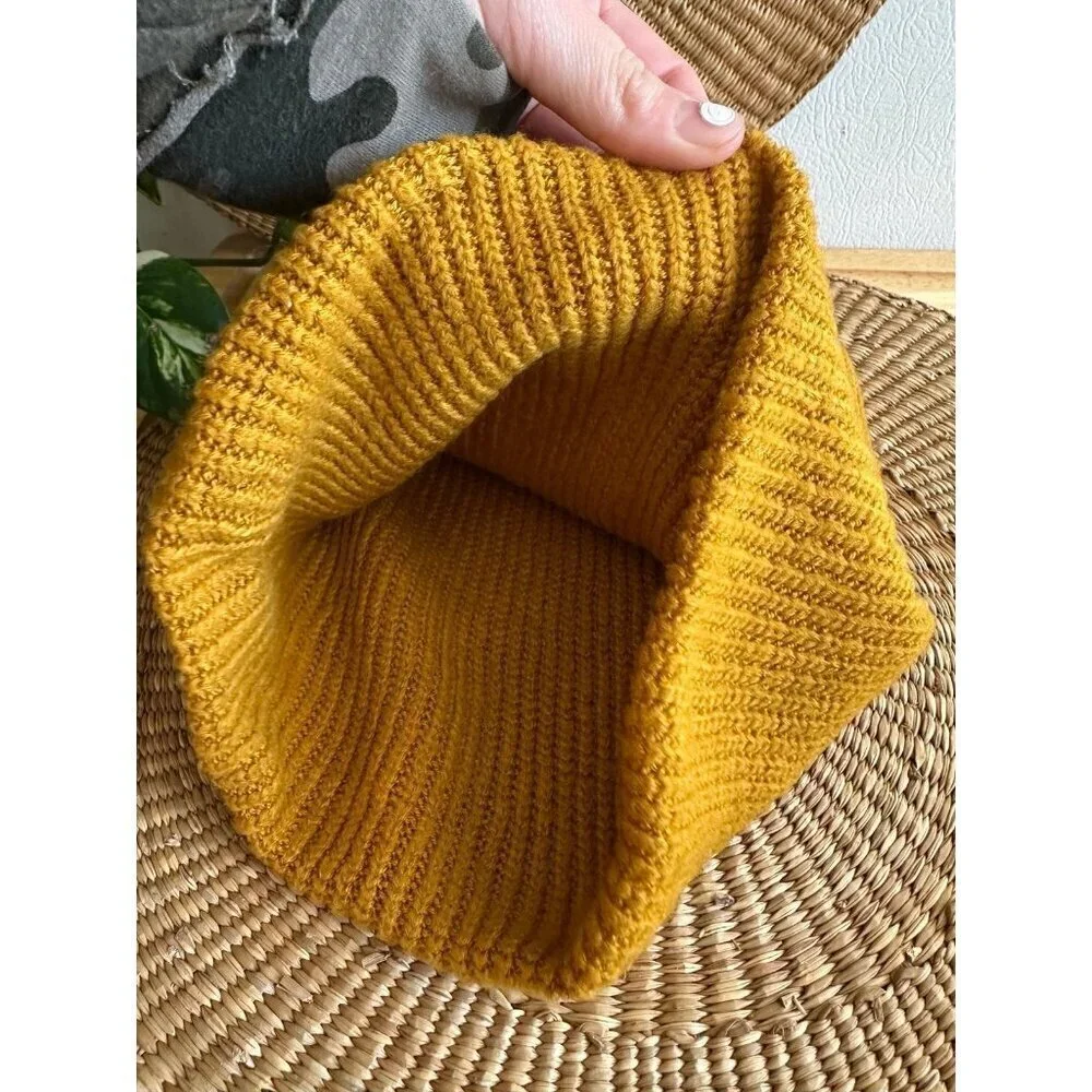 Mustard adult beanie